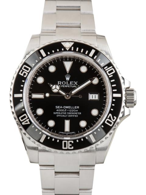ROLEX Pre-Owned Stainless Steel Rolex Sea-Dweller Black Dial Ref 116600