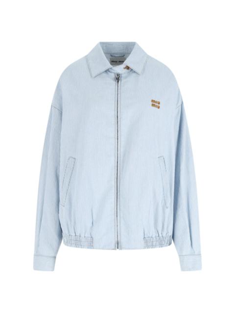 Miu Miu Women Logo Zip Jacket