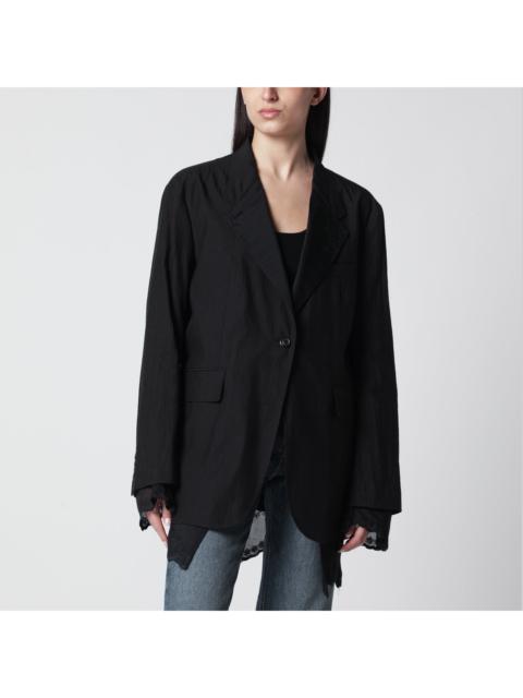 Our Legacy Our Legacy Reversible Drip Blazer In Soot Black Techflax Women