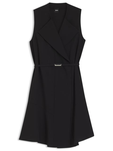 BOSS CREPE WRAP DRESS WITH BELT
