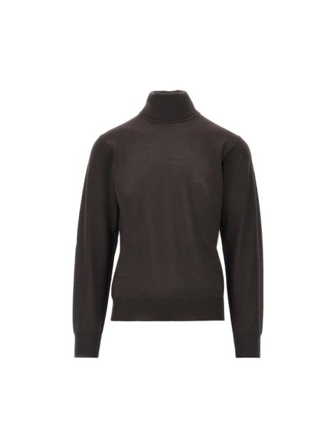 EMPORIO ARMANI Emporio Armani Virgin Wool Turtleneck Brown Men