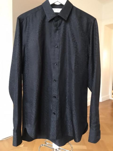 SAINT LAURENT babycat print silk shirt