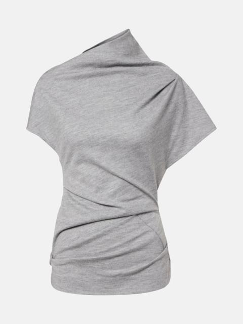 entire studios Asymmetric draped wool top