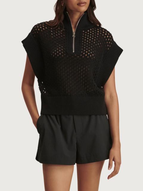 VARLEY Varley Gaines Half Zip Sweater in Black at Nordstrom