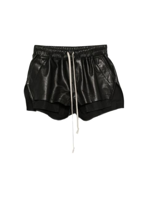 Rick Owens drawstring leather shorts