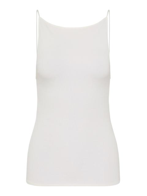 ST. AGNI Square-Neck Top off-white