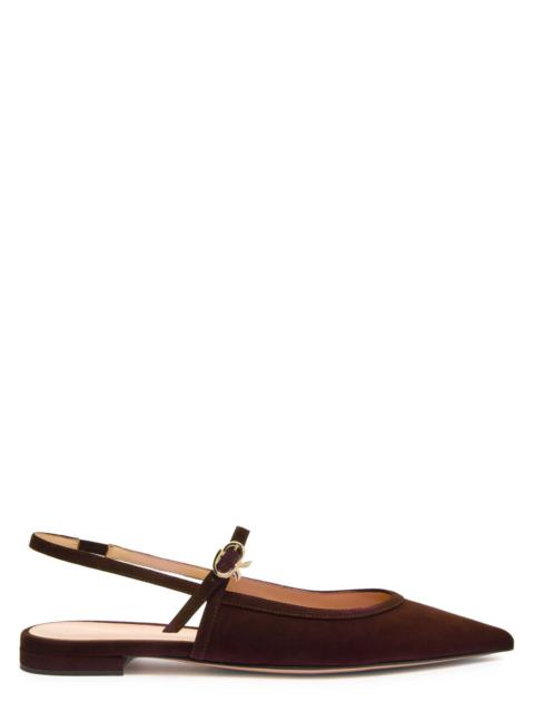 Gianvito Rossi Gianvito Rossi Suede Slingback Flats