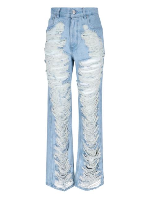 MM6 Maison Margiela DESTROYED STRAIGHT JEANS