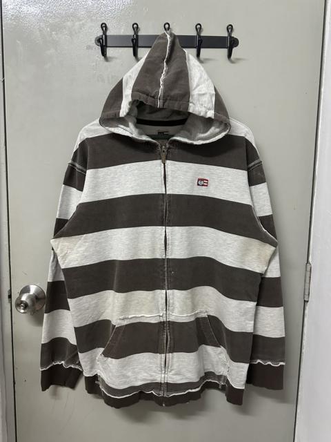 Other Designers Vintage PHAT FARM Striped Mini Logo Zipper Hoodie