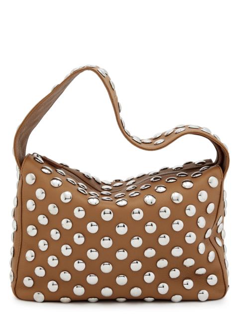 Elena studded leather shoulder bag