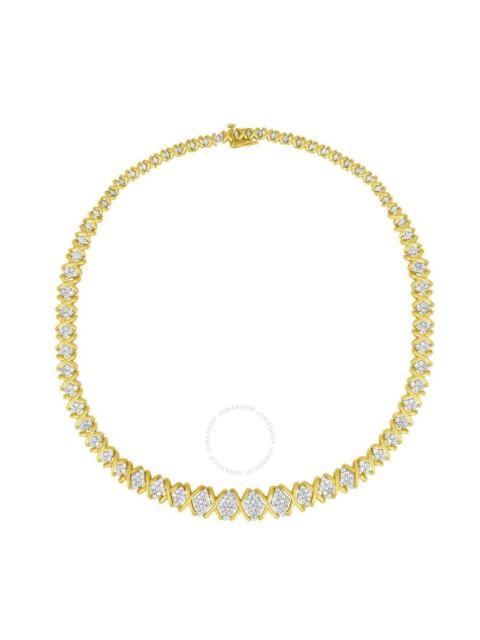 Other Designers Haus Of Brilliance - Haus of Brilliance 10k Yellow Gold 4 cttw Brilliant Round-Cut Diamond Graduating Riviera Statement N