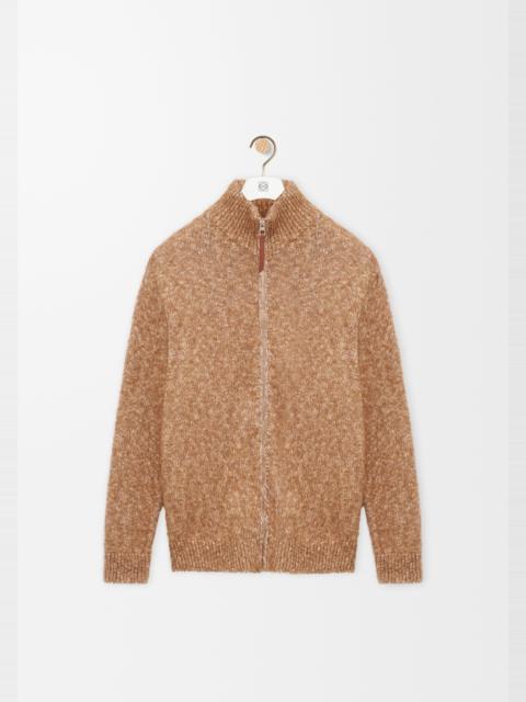 Loewe Zip-up cardigan in cotton, linen and wool