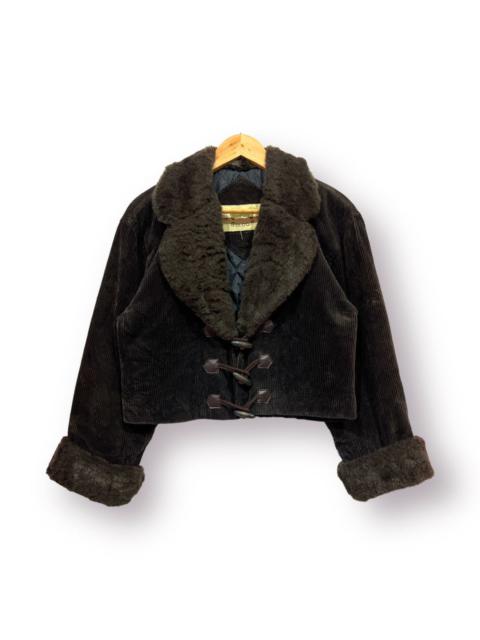 Other Designers Japanese Brand - 🔥 AMOUR FUR COLLAR CROPED CORDUROY JACKET