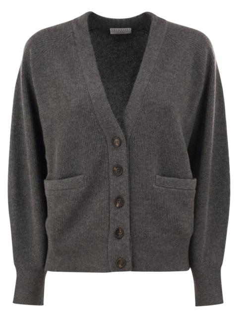 Brunello Cucinelli Brunello Cucinelli Women Ribbed Cashmere V-Neck Cardigan