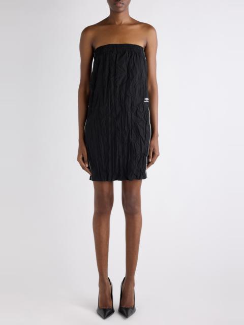 BALENCIAGA Balenciaga Strapless Tracksuit Minidress in Black at Nordstrom