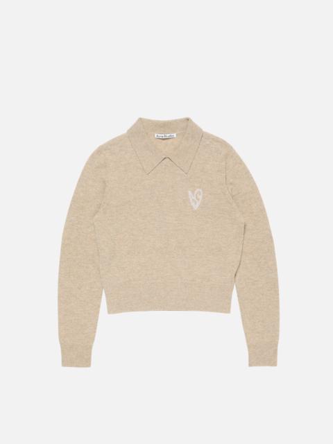 Acne Studios Yak wool polo sweater - Oat beige