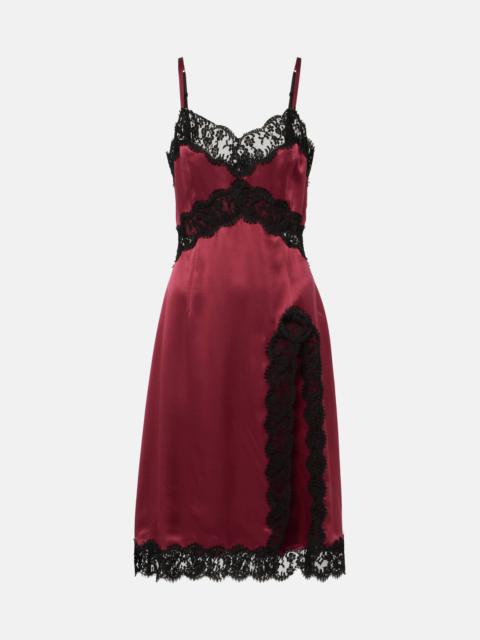 Dolce & Gabbana Silk and cotton-blend midi dress