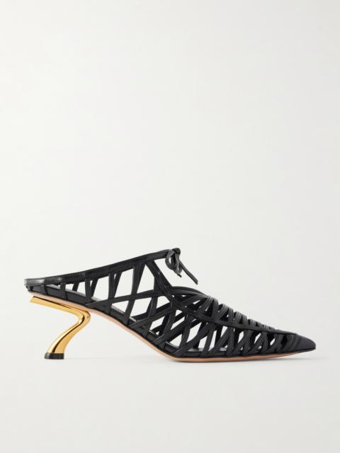 FERRAGAMO Cirry Leather Mules