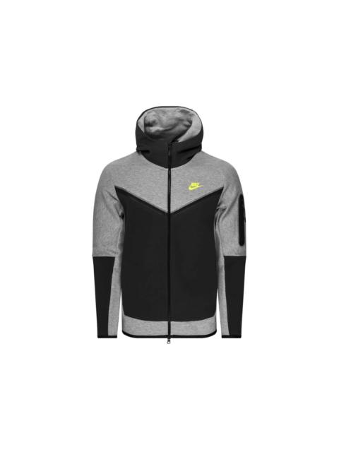 Nike Nike Sportswear Tech Fleece Full-Zip Hoodie Dark Grey Heather/Anthracite/Volt