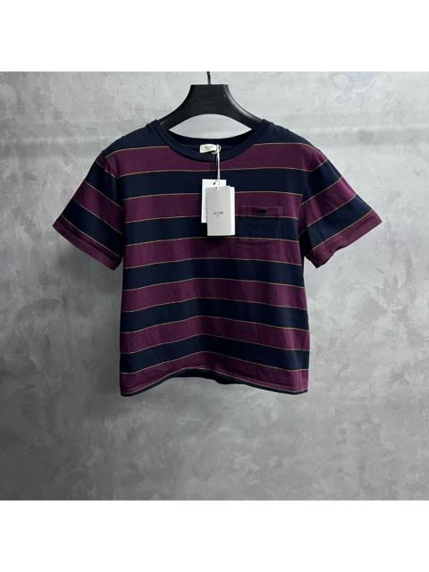 CELINE Celine Red Striped Crew-Neck Short-Sleeve T-Shirt