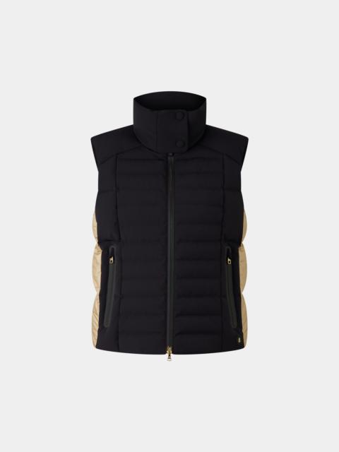 BOGNER Bond down vest in Black/beige