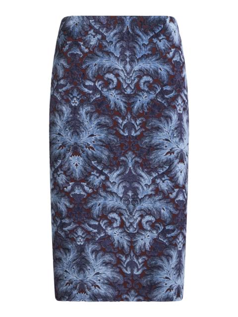 Etro Jersey Midi Pencil Skirt floral