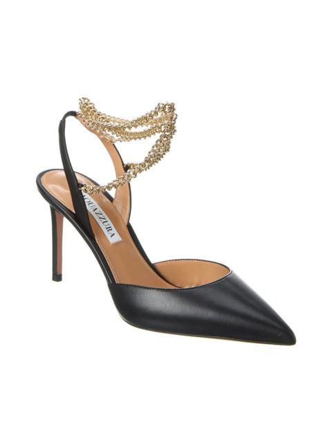 AQUAZZURA Aquazzura Flash 85 Leather Slingback Pump