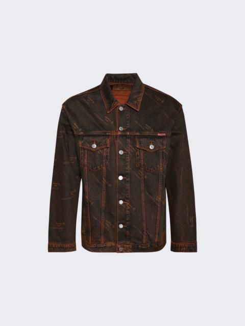 Martine Rose Oversized Denim Jacket Orange Laser