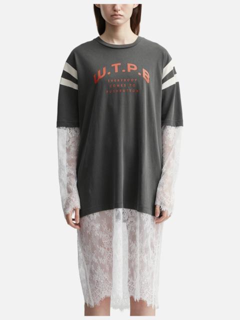 pushBUTTON LAYERED LACE SLEEVE TEE