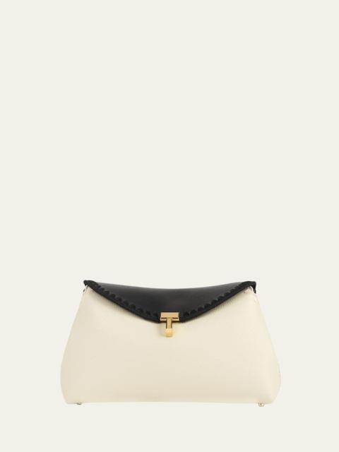 TOTEME T-Lock Embroidered Leather Clutch Bag