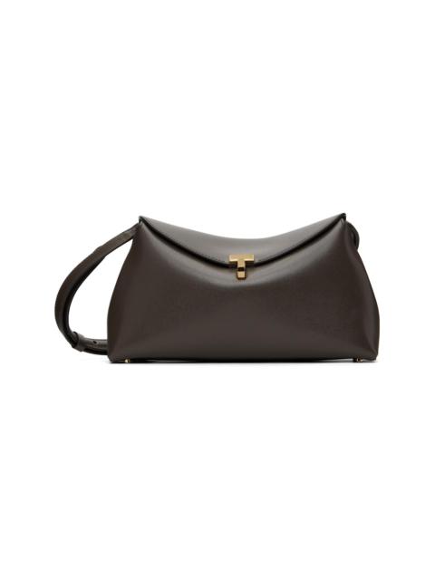 TOTEME Brown T-Lock Leather Clutch