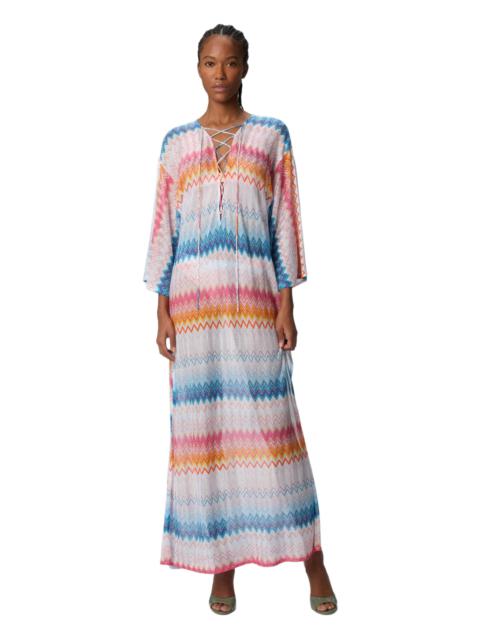 Missoni Missoni Long Cover-up In Zigzag Lamé Viscose Blend in Multicoloured at Nordstrom