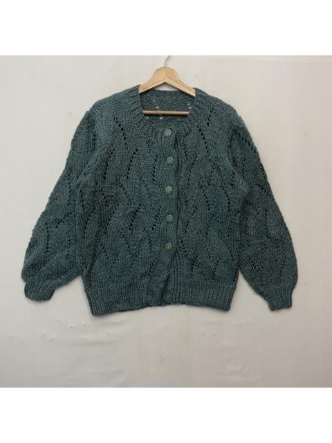 Other Designers Cardigan - Japanese Vintage Knit Mesh Button Ups Cardigan Knitwear