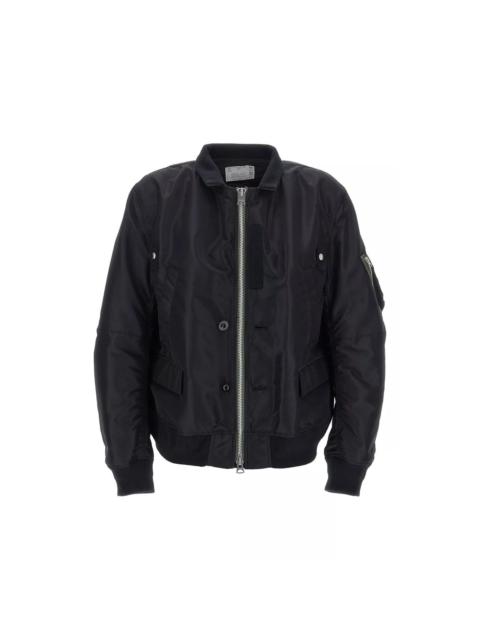 sacai SACAI Black Nylon Oversized Bomber Jacket New & Authentic (M