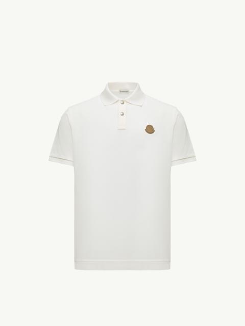 Moncler Logo Patch Cotton Piquet Polo Shirt