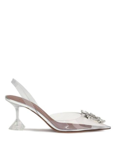 Amina Muaddi Amina Muaddi Begum 70 Glass Transparent Pvc Slingbacks