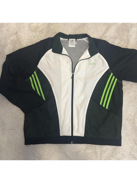 Adidas Lightweight Black & Bright Green Windbreaker Jacket