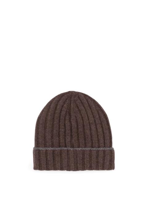 Brunello Cucinelli Brunello Cucinelli Men Cashmere Rib Knit Beanie