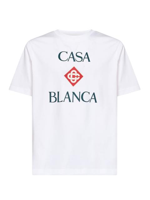 CASABLANCA Casablanca Men White Cotton Jersey Casablanca Diamond Logo T-Shirt
