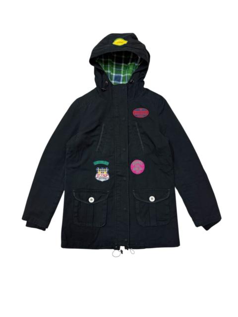 Other Designers Japanese Brand - Bluemoon Jeans Patches Fleece Lined Parka Jacket Hoodie