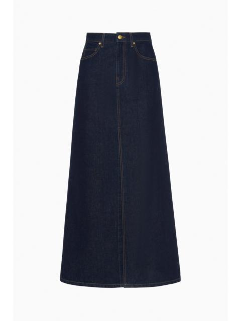 ULLA JOHNSON The Anais Denim Mid Rise Maxi Skirt