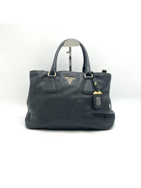 Prada Prada Black Vitello Two Way Bag