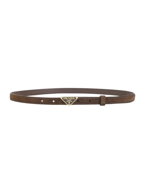 Prada PRADA Cacao Brown Suede Belt New & Authentic (Women's size:8