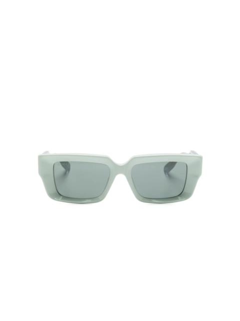 GUCCI logo-debossed rectangle-frame sunglasses