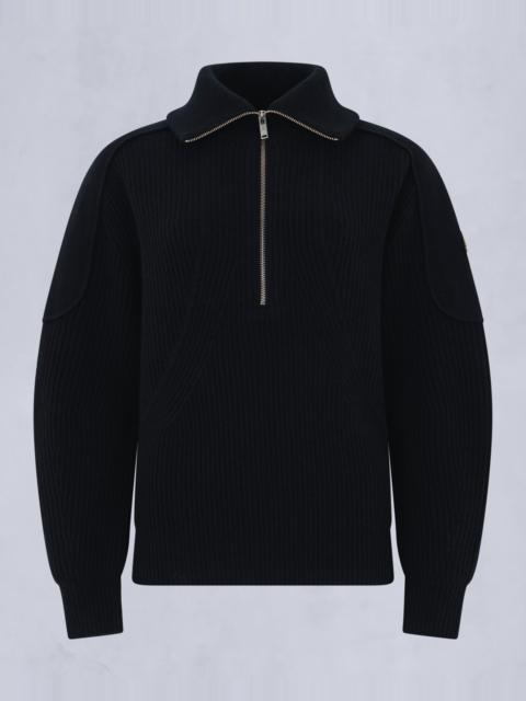 MOOSE KNUCKLES CORINA QUARTER-ZIP SWEATER