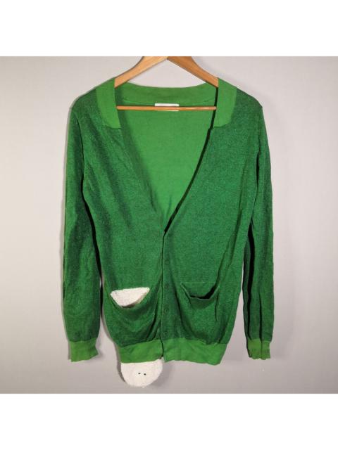 Other Designers Issey Miyake - Ne Net Green Glitter Cardigan