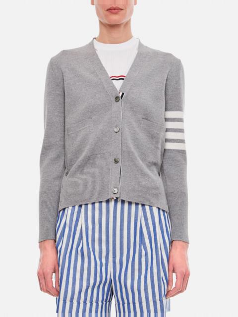 Thom Browne V-NECK MERINO WOOL CARDIGAN