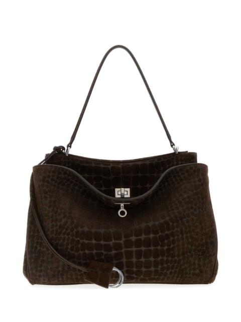 BALENCIAGA Balenciaga Women Brown Suede Rodeo Handbag