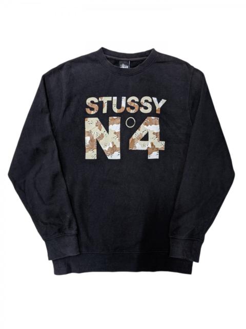 Stüssy N4 Army Print Logo Sweatshirt Crewneck