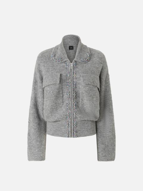 PINKO WOOL JACKET WITH EMBROIDERY